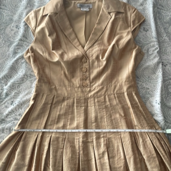 Vintage Kay Unger Gold Silk Dress - Picture 11 of 11